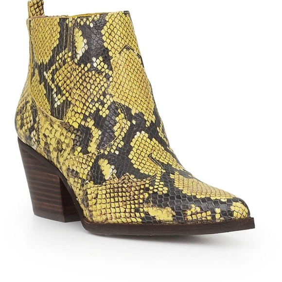 Sam Edelman Winona Snakeskin Leather Ankle Boots 5.5 - Picture 1 of 8